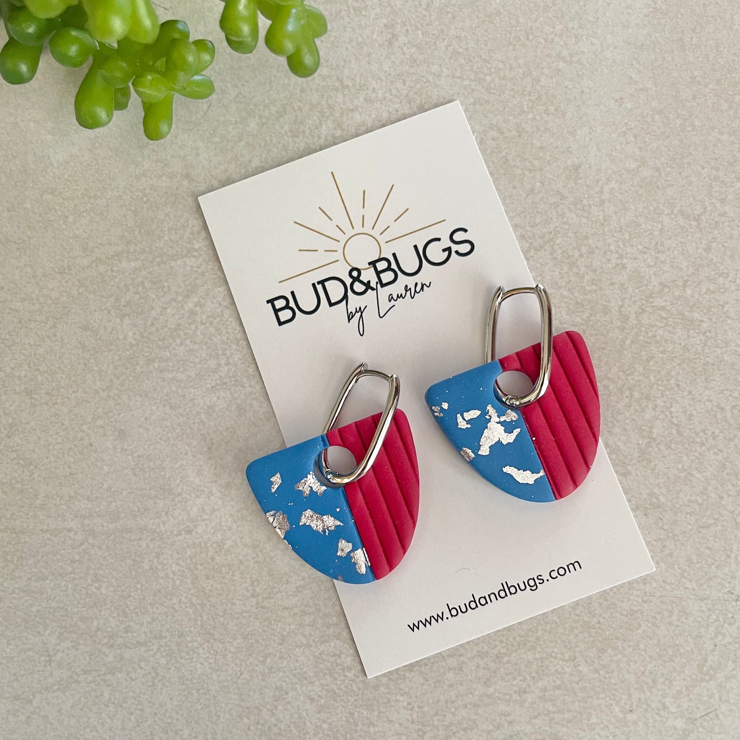 Red & Blue Polymer Charm