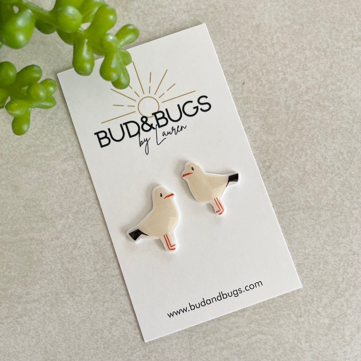 Seagull Stud Earrings