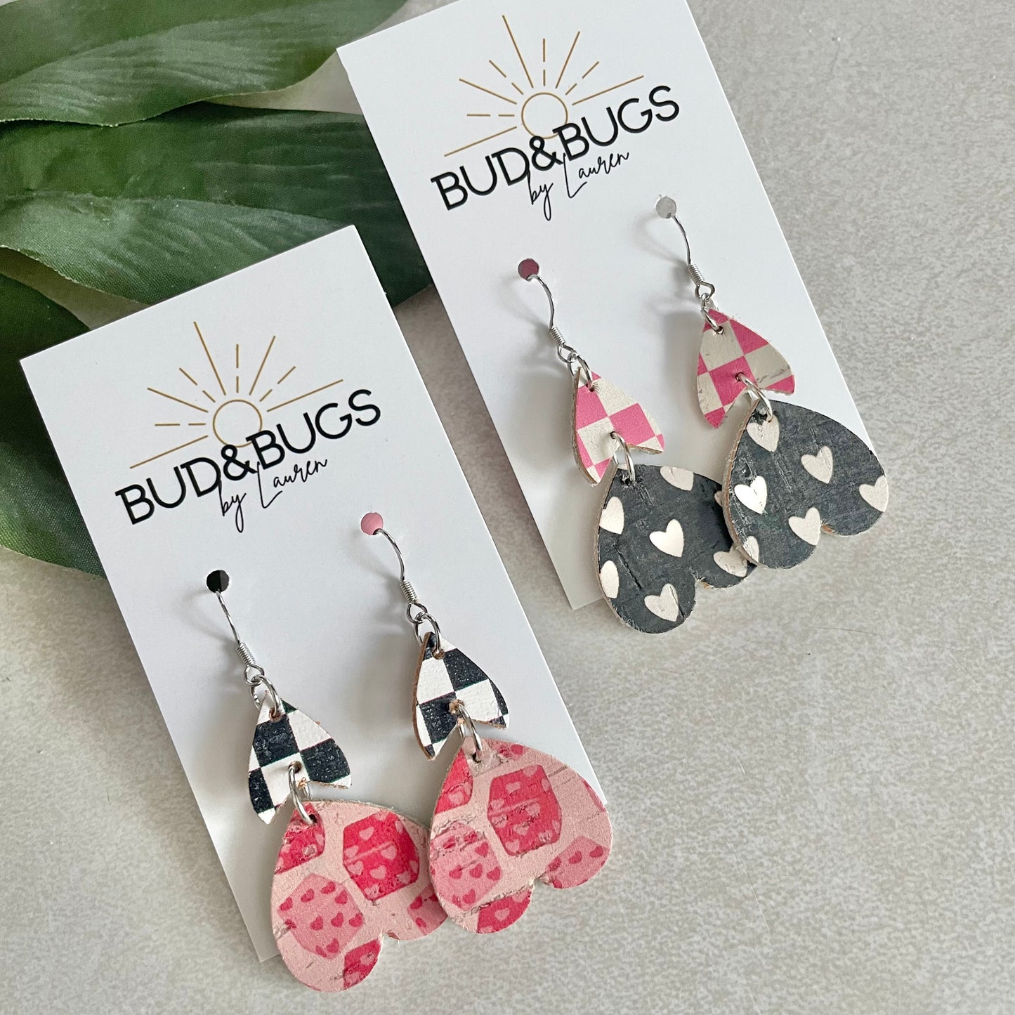 Duo Checkered Dangles