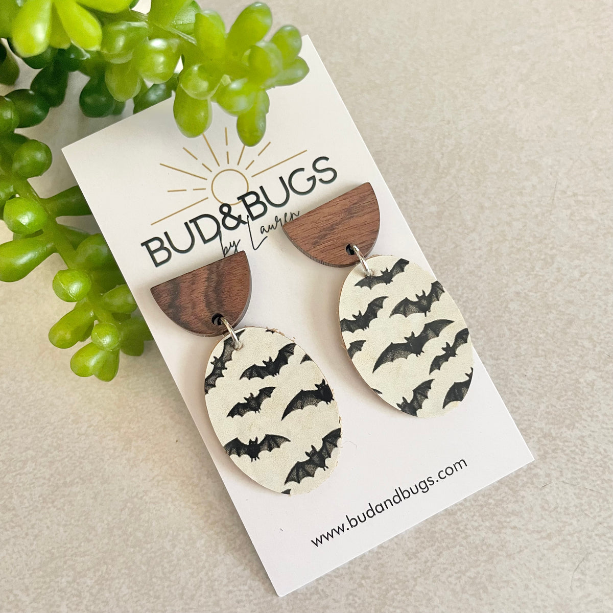Spooky Bat Drop Earrings