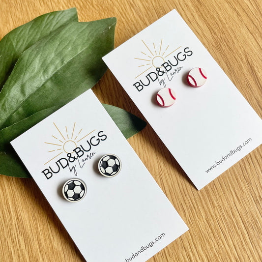 Sport Ball Acrylic Stud Earrings