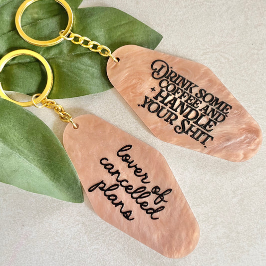 Peach Acrylic Keychains