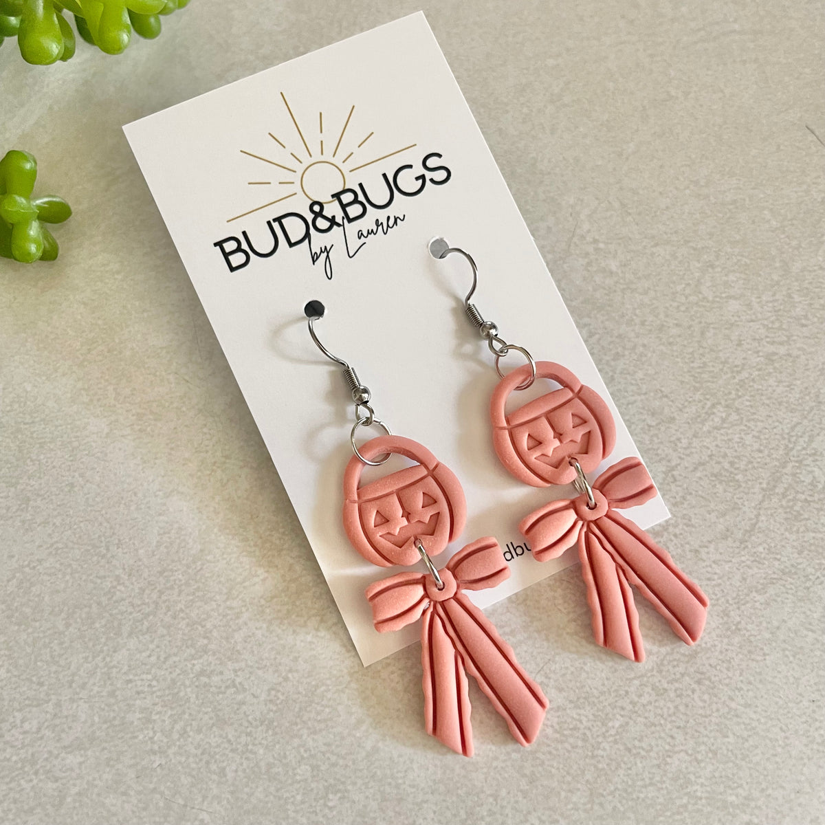 Bow & Jack O Lantern Dangles
