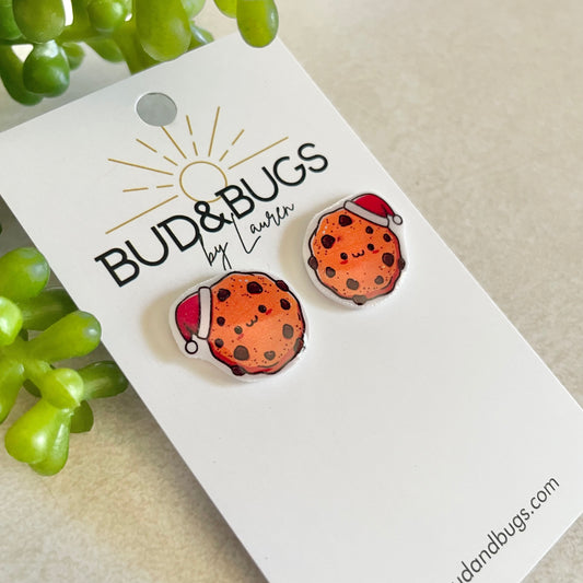 Santa Cookie Studs