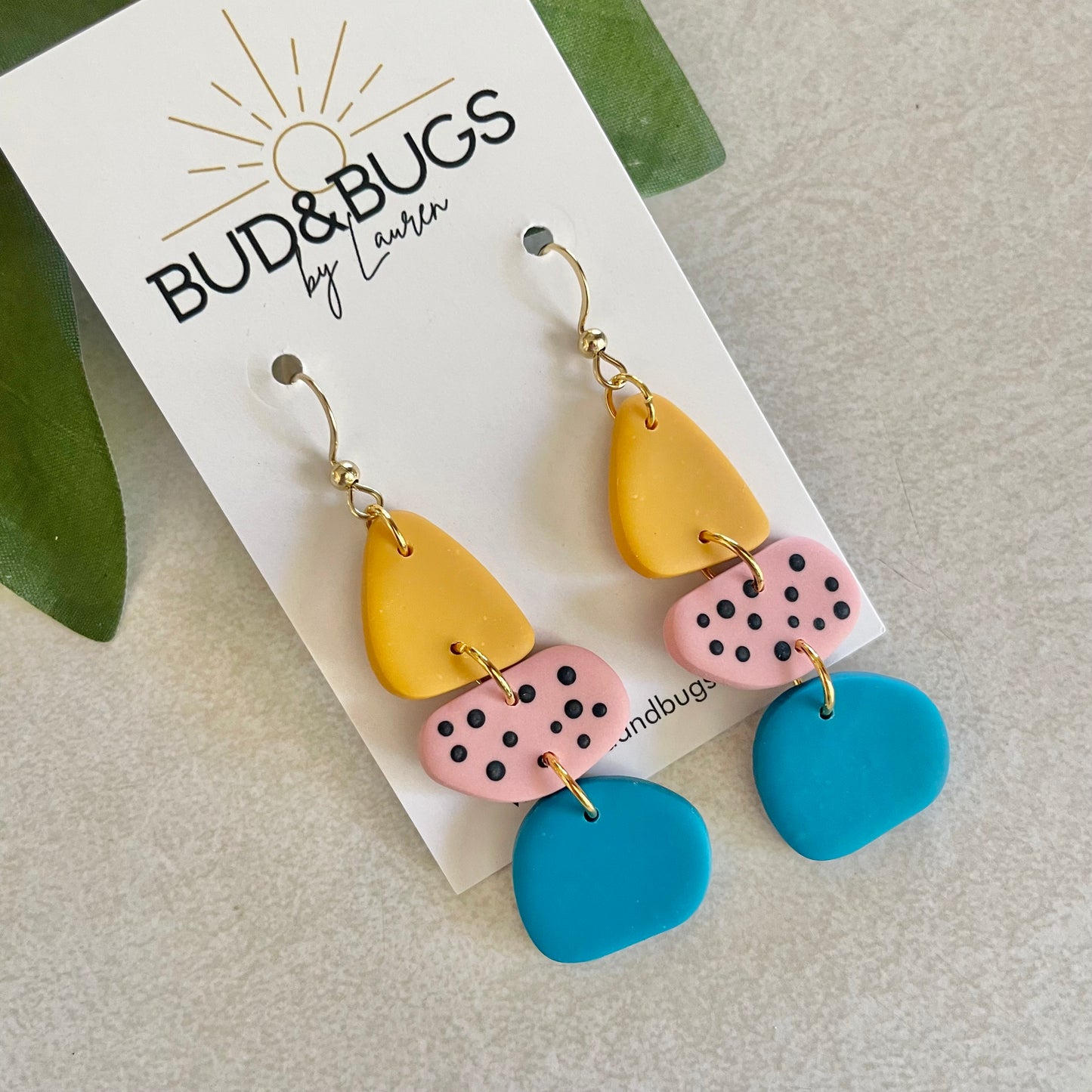 Abstract Teal Dangles
