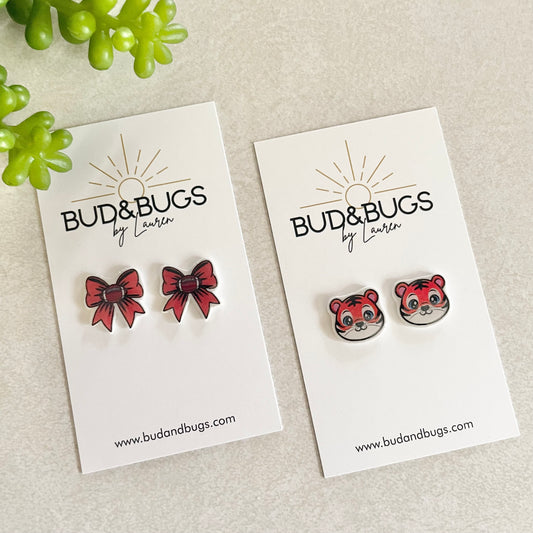 Fall Sports Stud Earrings