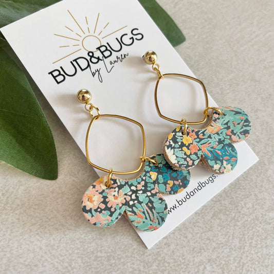 Half Petal Drop Earrings