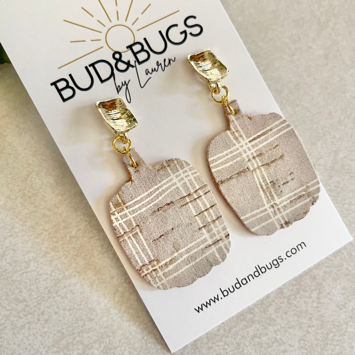Plaid Pumpkin Drops