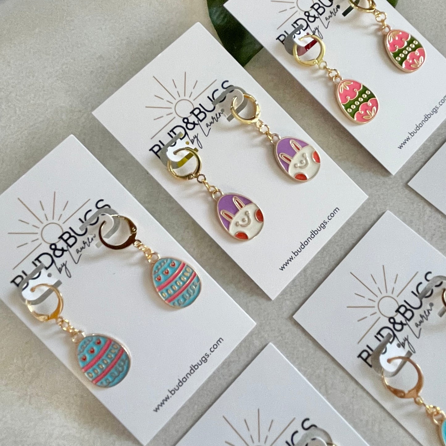 Easter Alloy Charm Huggies