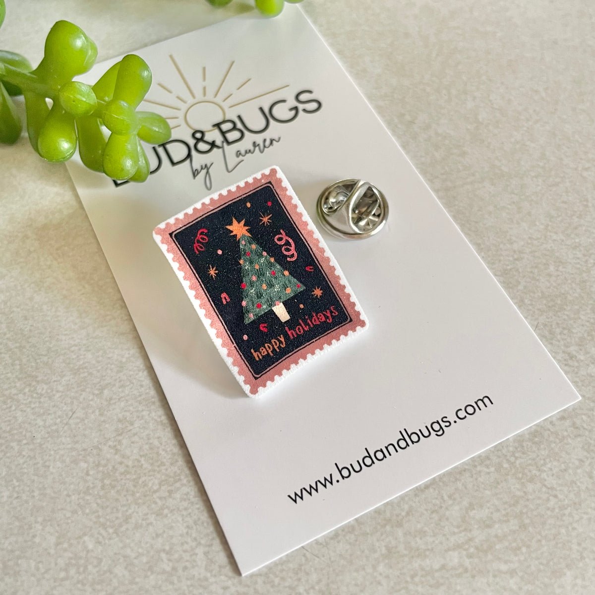 Holiday Stamp Pin