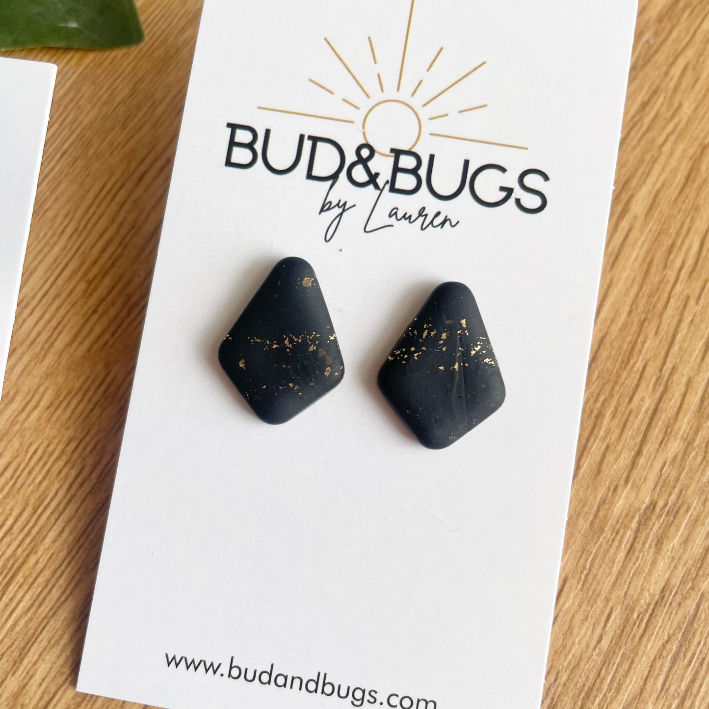 Black New Year Studs