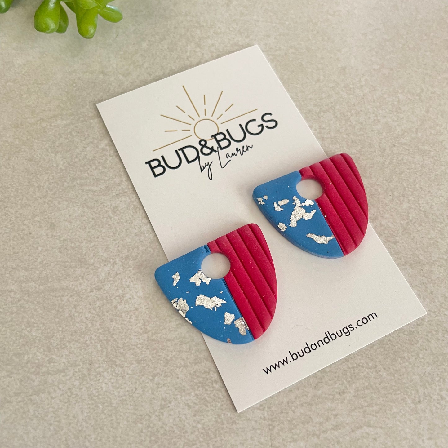 Red & Blue Polymer Charm