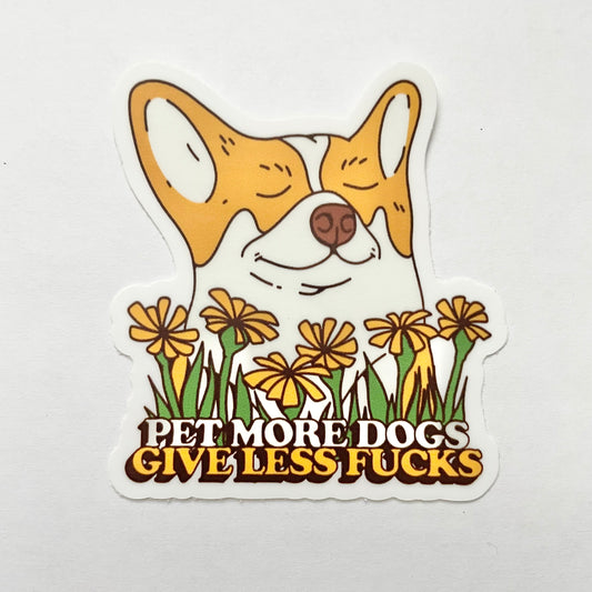 “Pet More Dogs” Sticker
