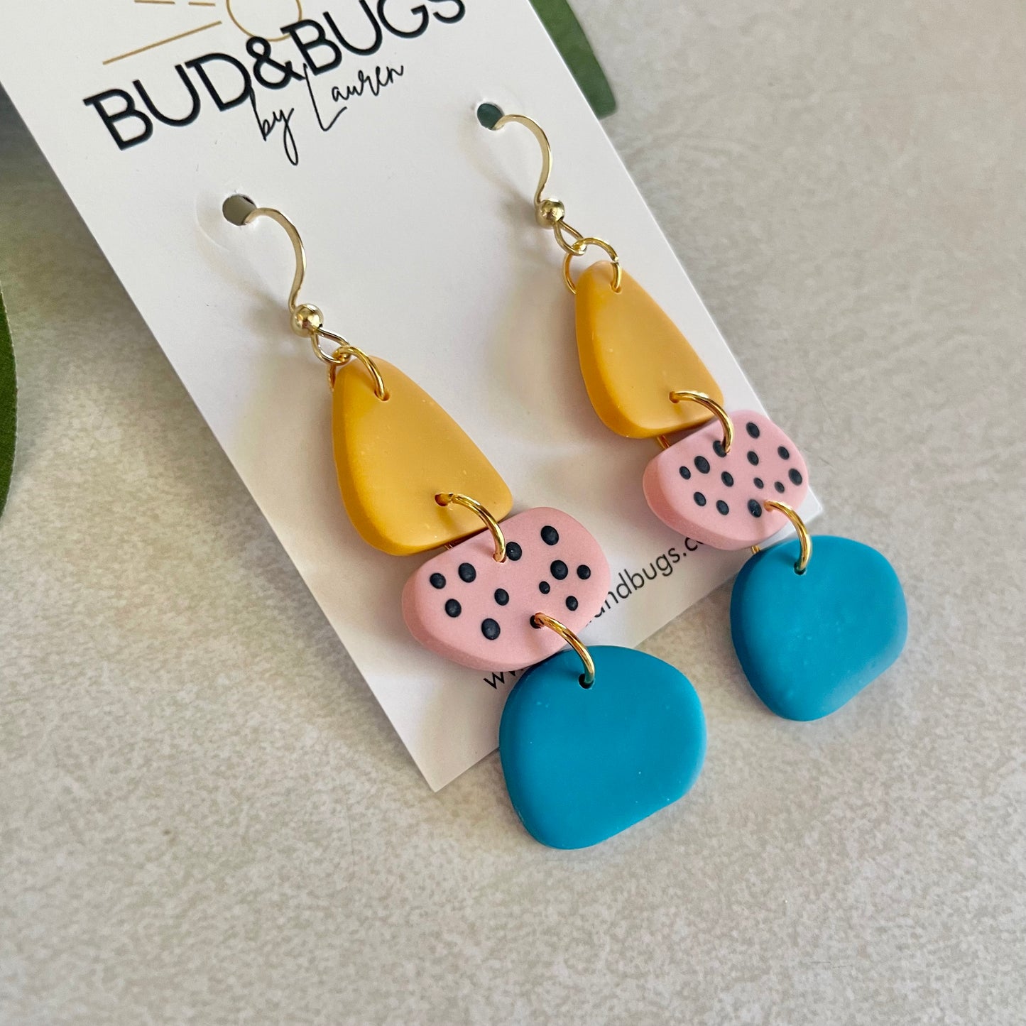 Abstract Teal Dangles