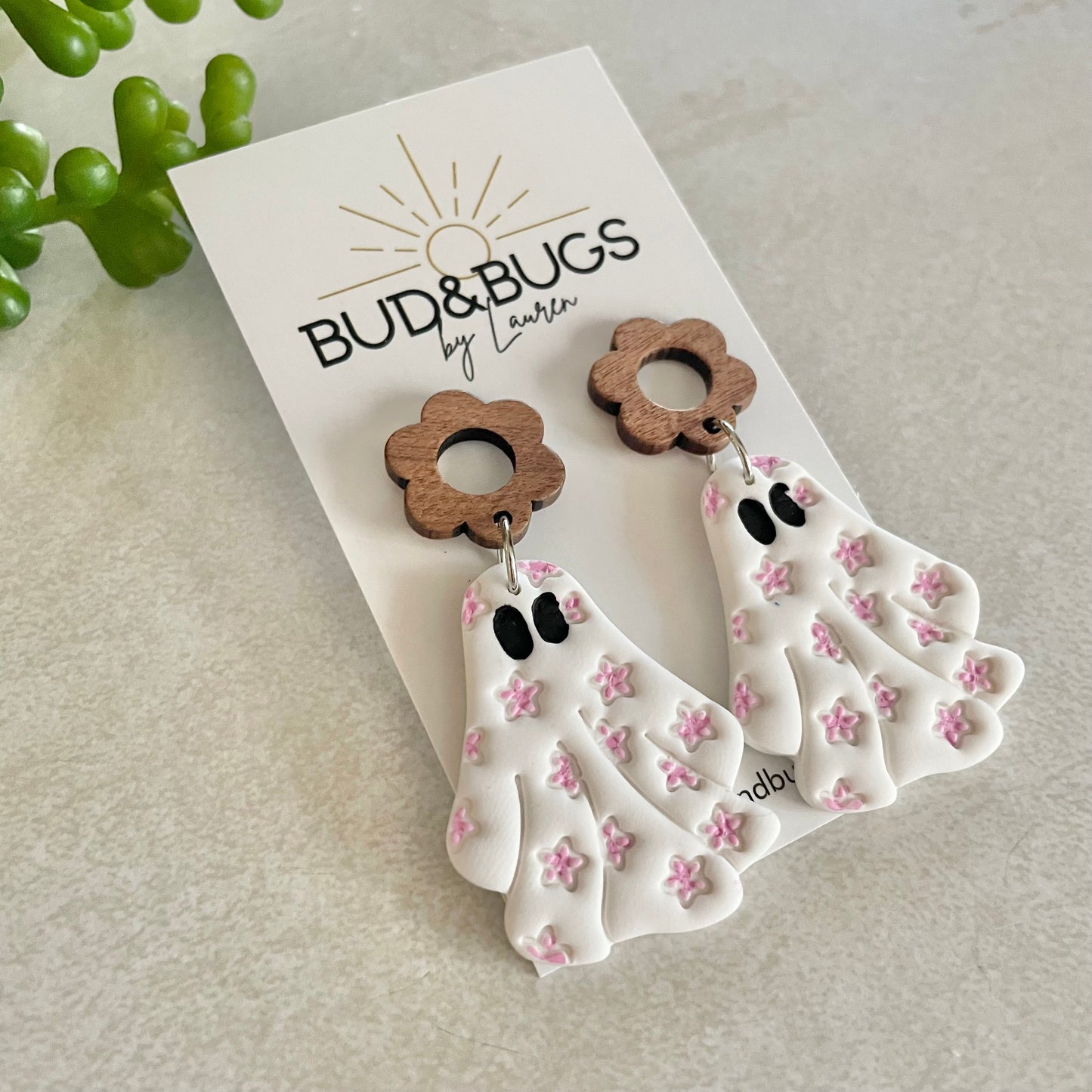Retro Ghost Dangles