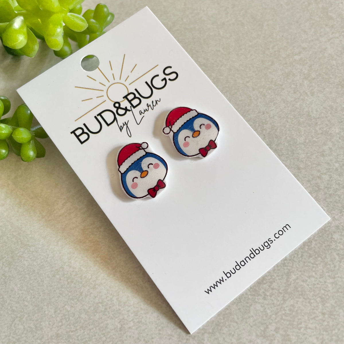 Holiday Penguin Studs