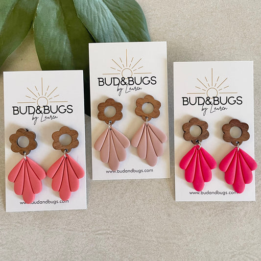 Warm Petal Drop Earrings