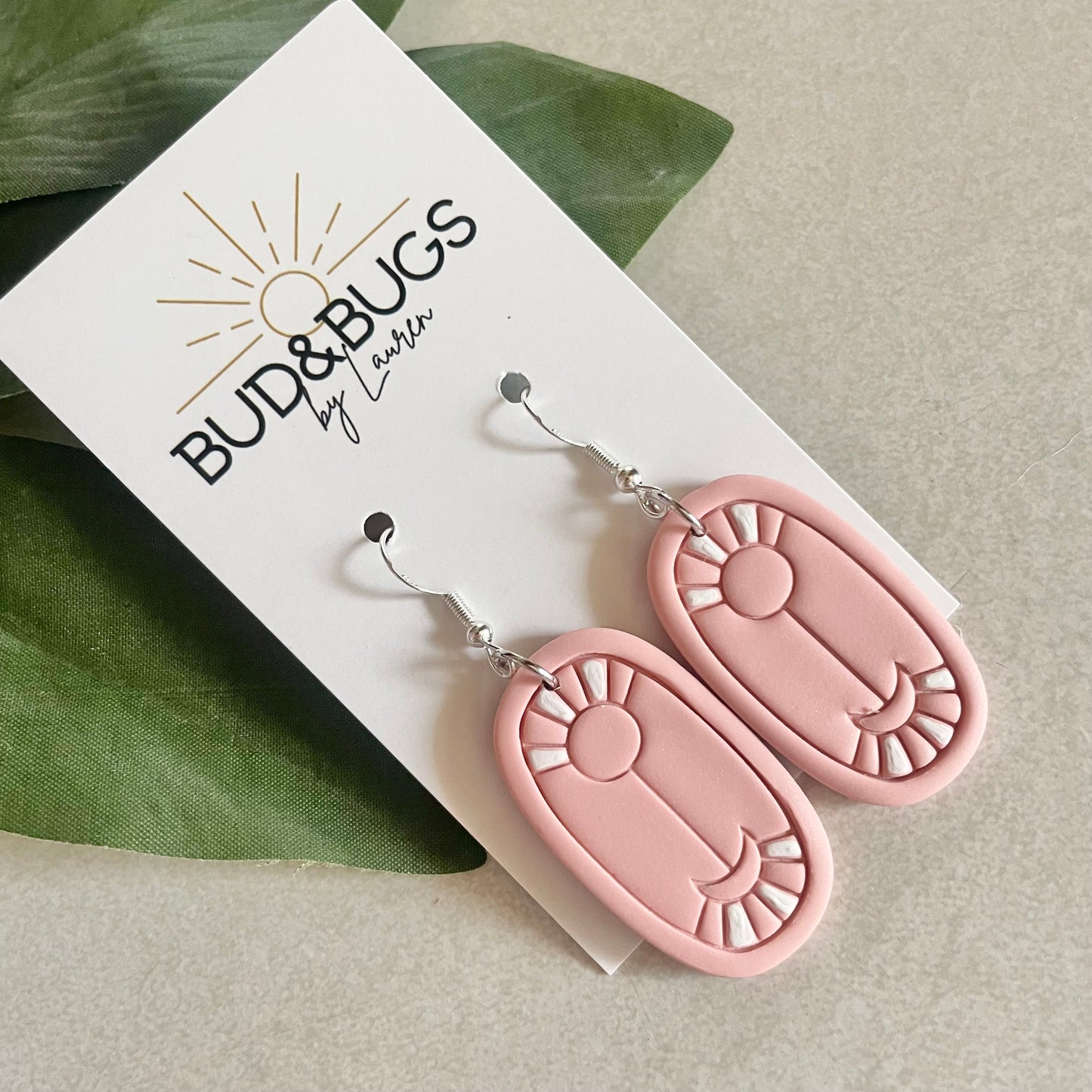 Peach Moon & Sun Dangles