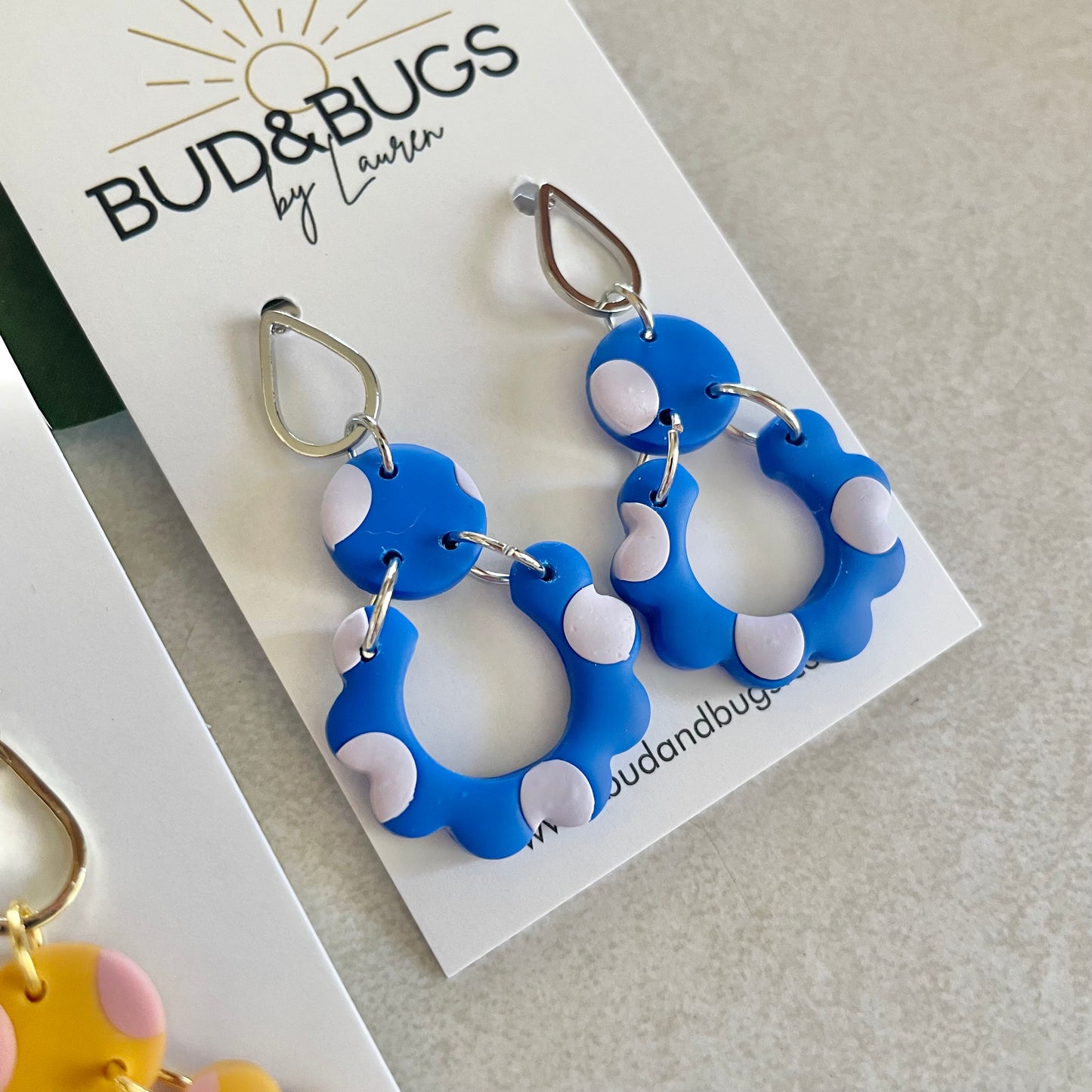 Scalloped Polka Dot Dangles
