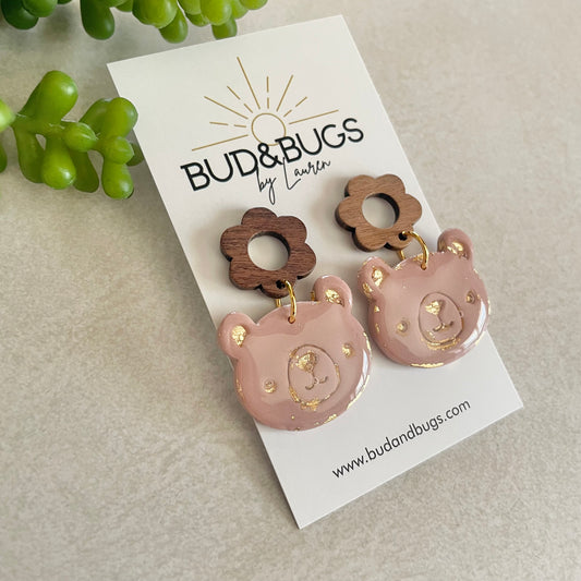 Woodsy Bear Drop Earrings
